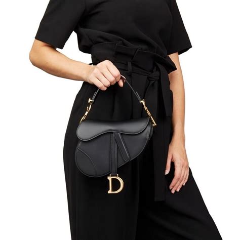 dior saddle bag black monogram|christian Dior saddle bag black.